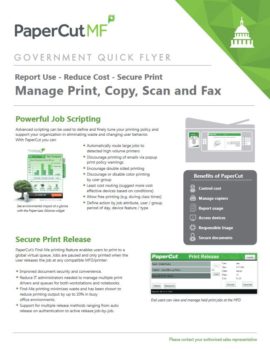 Papercut, Mf, Government Flyer, Digital Imaging Solutions