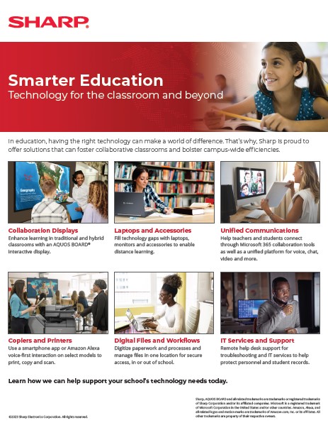 Sharp, Aquos Board, Education, Digital Imaging Solutions