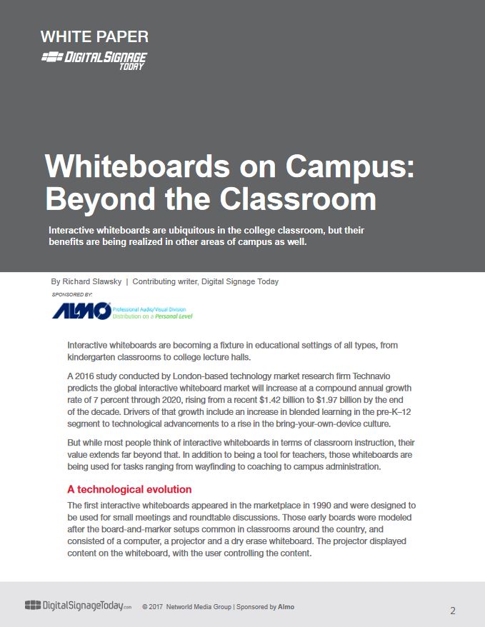 Sharp Whiteboards On Campus, Digital Imaging Solutions